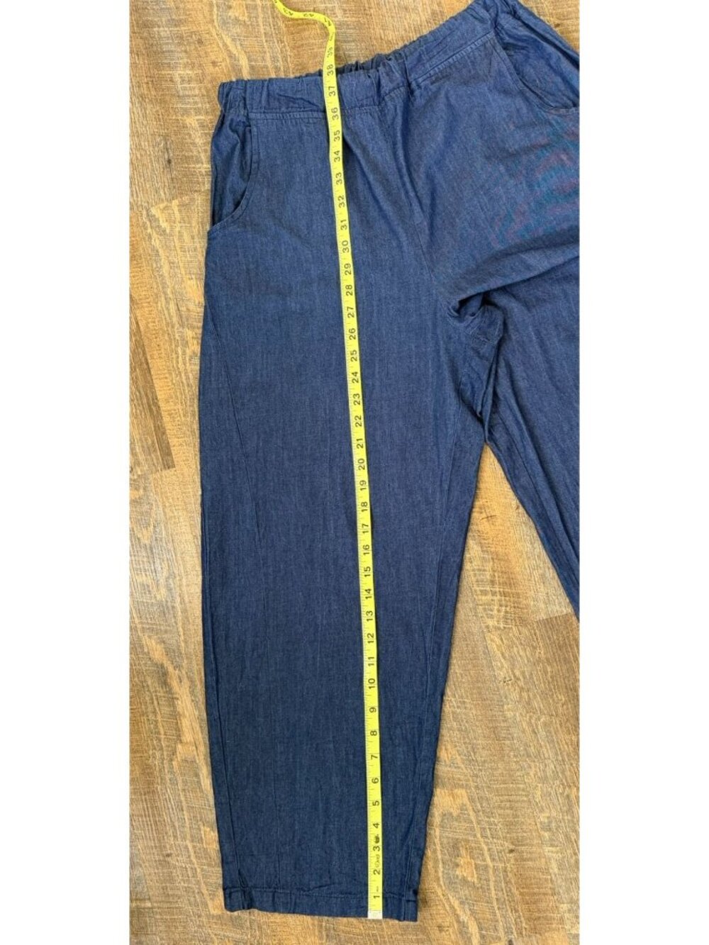 LA Relaxed Pants Women’s M Organic Cotton Pull On Blue - Picture 7 of 11